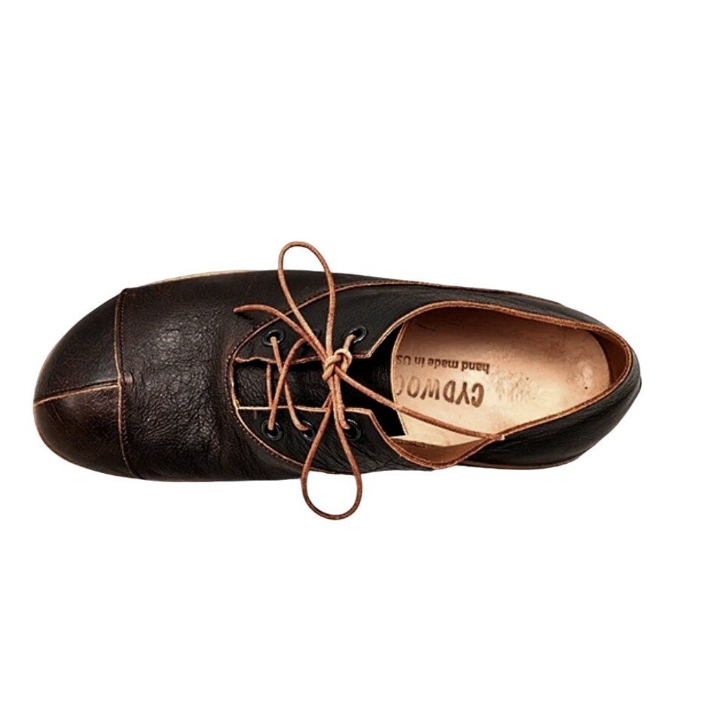 Cydwoq Wolf Womens Brown Leather Lace Up Oxfords Shoes Size 36 Hand Made USA 6 - Picture 2 of 11